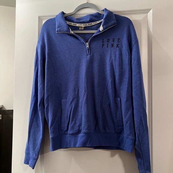 PINK Crewneck Collared Sweatshirts - Picture 4 of 6